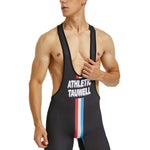 Men’s Sporty Wrestling Singlet Bodysuit