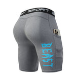 2 Pack Men's Stretch Fit Side Pocket Mid-Rise Breathable Activewear Tights