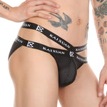 2 Pack Men's Ice Silk Mesh Capsule Pouch Sexy Jockstrap
