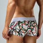 2 Pack Men's Comfortable Breathable Messy Lines Polyester Boxer Briefs