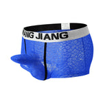 2 Pack Men's Ice Silk Lace Solid Sexy Trunks