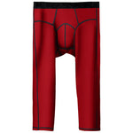 2-pack Men's Large Size High Elastic U-shaped Convex Pocket Warm Cropped Trousers