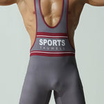 Men's Soft-Touch Solid Color Movement-Friendly Zero-Irritation Wrestling Singlet Bodysuit