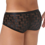 2 Pack Men's Sheer Grid Mesh Breathable Large U-Pouch Trunks