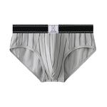 4 Pack Men's Striped Design Soft-Touch Cotton Fabric Breathable Briefs