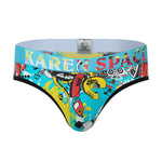 3 Pack Men's Trendy Prints Comfort U-Pouch Design Mesh Breathable Thongs