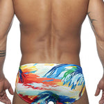 Men's 3D Pouch Ink Art Beach Swim Briefs