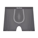3 Pack Men's Ice Silk Full-Coverage Antibacterial Mid-Rise Boxer Briefs