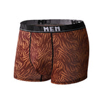 4-Pack Men's Leopard Print Mid-Rise Breathable Trunks