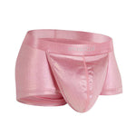 Men's Metallic Glossy Big Pouch Boxer with Fly