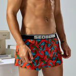 Men's Loose-Fit Printed Cotton Boxers
