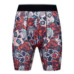 2 Pack Men's Printed High-Stretch Relaxed Fit Sport Activewear Tights