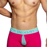2 Pack Men's Mesh Transparent Open-Cut Cotton Mesh Trunks
