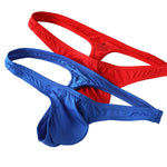 3 Pack Men's Large Enhancing Pouch & Solid Color Low-Rise Thongs