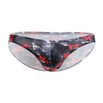 4 Pack Men's Low-Rise Printed U-Pouch Mesh for Breathability Briefs