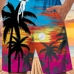 Men's Moisture-Wicking Bold Prints Sporty Cut Board Shorts