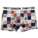 4 Pack Men’s Checkered Pattern Cotton Trunks