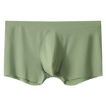 3 Pack Men's Ice Silk Mesh Large Pouch Solid Color Sexy Trunks