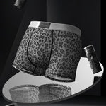 3 Pack Men's Ice Silk Leopard Print Trunks
