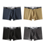 3 Pack Men's Low-Rise V-Shape Waistband Trendy Loose Fit High-Stretch Trunks