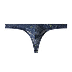 4 Pack Men's Trendy Prints U-Pouch Mesh & Breathable Thongs