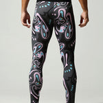 Men's Snug-Fit  Fashion Graphic Low-Rise Slim-Fit Enhancing Support Thermal Bottoms