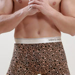 Men's Ice Silk Sexy Breathable Printed Boxers Briefs