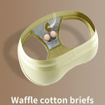 2 Pack Men's Waffle-Knit Cotton Separable Scrotum Support Briefs