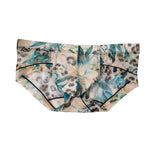 3 Pack Men's Ice-Silk Leopard Mesh Support Pouch Briefs