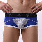3 Pack Men's Nylon Mesh Breathable U-Pouch Trunks