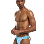 2 Pack Men's Premium Soft Cotton Sporty Cut Daily Stretch Firm Support Briefs & Jockstrap