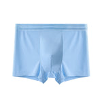 4 Pack Men's Seamless Cooling Ice Silk Antibacterial Mid-Rise Trunks