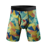 3 Pack Men's Printed Sports Boxer Briefs With Functional Fly