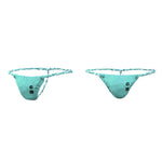 4 Pack Men's Low Rise Sexy Letter Embroidery Lace-Up Thongs