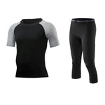 Men's Quick-Dry Fabric Sporty Cut Snug Fit Cooling Airflow Activewear Set