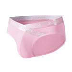 2 Pack Men's Sporty Letter Print Supportive Low-Rise Ice Silk Skin-Friendly Bikini