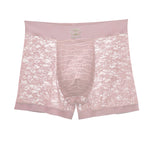 Men's Mid-Rise Sexy Seamless Lace Trunks
