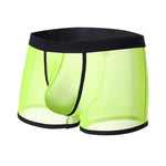 3 Pack Men's Semi-Sheer High-Stretch Skin-Friendly Mesh Breathable Trunks