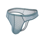 2 Pack Men's Low-Rise Solid Color Moisture-Wicking Sexy Light Compression Thongs
