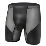 2 Pack Men's Casual Sports Transparent Mesh Midway Briefs
