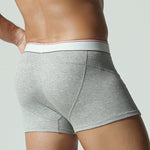 2 Pack Men's Mid-Rise Solid Color Seamless Soft & Comfort Stretch Fit Trunks