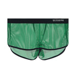 2 Pack Men's Mesh Breathable Solid Color Low-Rise Quick-Dry Fabric Boxers