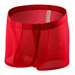 Men's Big Pouch U-convex Breathable Mesh Trunks