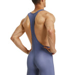 Men's Solid Color Wrestling Singlet Bodysuit