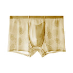 4 Pack Men's Ice Silk Antibacterial Mid-Rise Seamless Comfort Trunks