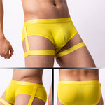 Men’s Sexy Solid Color Suspender Briefs