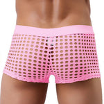 2 Pack Men's Hollow Mesh Sexy Trendy Moisture-Wicking Trunks