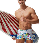 Men's Comfy Waistband Stay-Put Fit Bold Prints Swim Shorts & Trunks