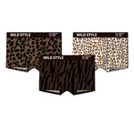 3 Pack Men's Antibacterial Mid-Rise Trunks
