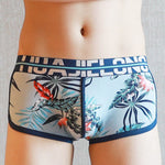 3 Pack Men's Breathable Cotton Mid-Rise with Stylish Print Skin-Friendly Trunks